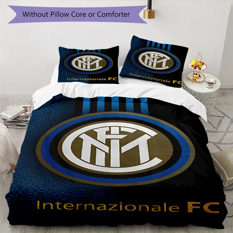 3pcs Football Team (49) Design Cover Set - HD Printed Bedding with 1 Cover and 2 Pillowcases - Perfect for Home and Dorm Decor