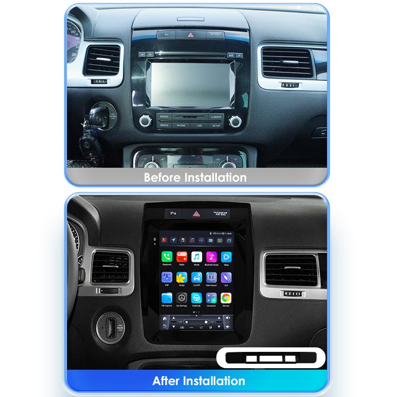 Hizpo 9.7inch For Tesla Style Car Radio For VW Touareg 2011-2017 Android Auto 4G Wireless Carplay DSP Multimedia Player 2Din Stereo Autoradio Navig