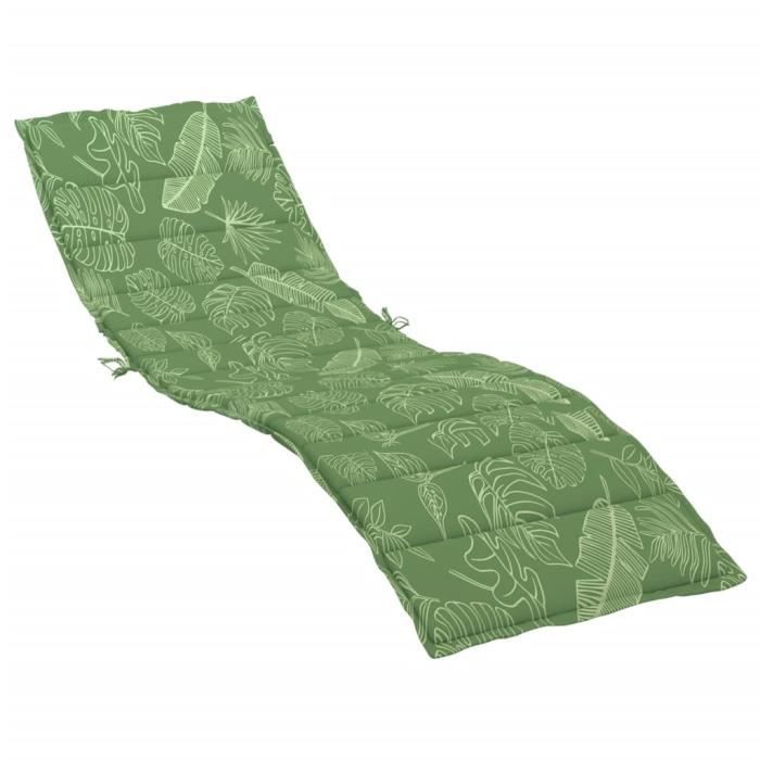 VidaXL Chaise Longue Cushion Leaf Pattern Oxford Fabric 361403