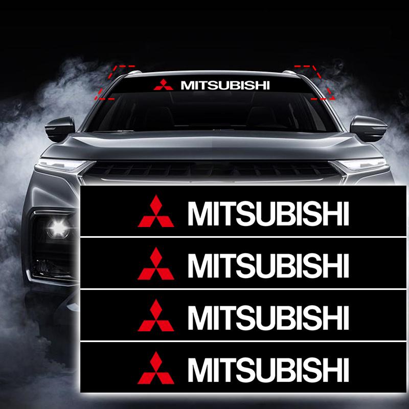 Car Front Rear Window Sticker Waterproof Sunshade Windshield Decal For Mitsubishi ralliart Lancer 9 10 ASX Outlander Pajero L200