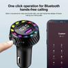 Car Charger USB Port Fast Charging Adapter with LED Light Voltage Monitor FM Bluetooth Transmitter for IPhone Samsung OPPO