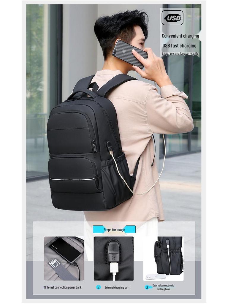 Мужской водонепроницаемый рюкзак большой вместимости для поездок на работу, путешествий и школы