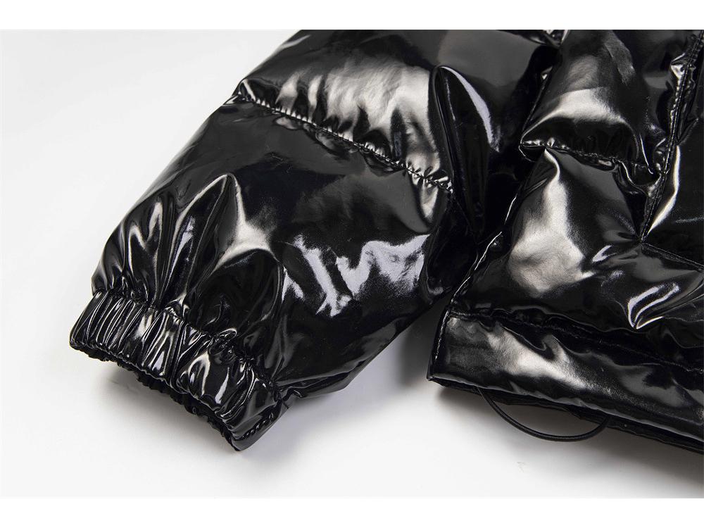 Стильная черная куртка Trapstar из ПУ кожи с отстегивающимся капюшоном - Утепленная хлопковая парка для пары В наличии