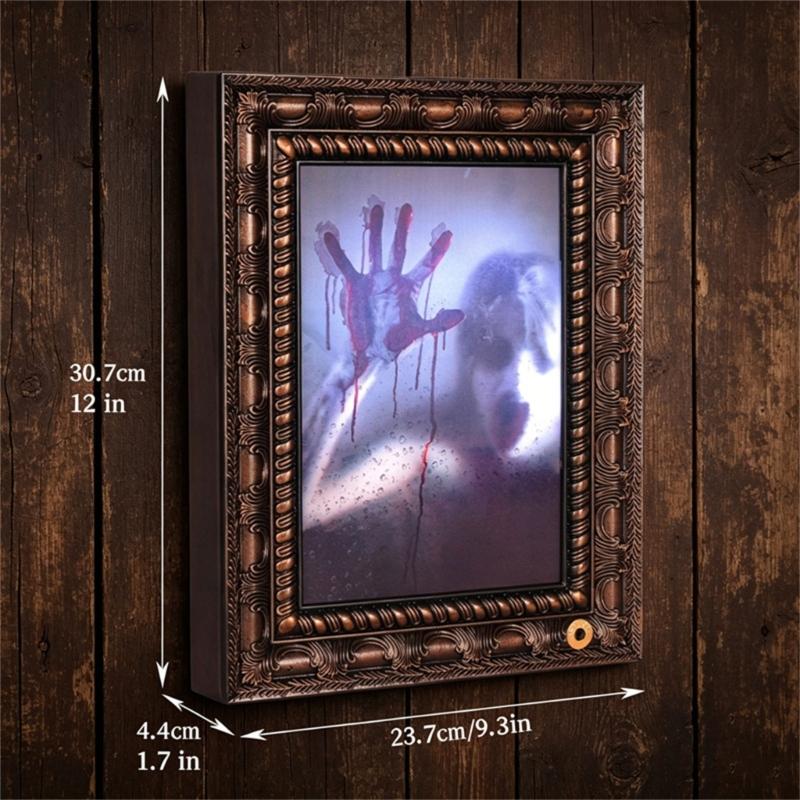 Mirror Style Halloween Hanging Decoration Plastic 23.7 x 4.4 x 30.7 cm Costume Accessory for Entryway Hallway Indoor Party Display