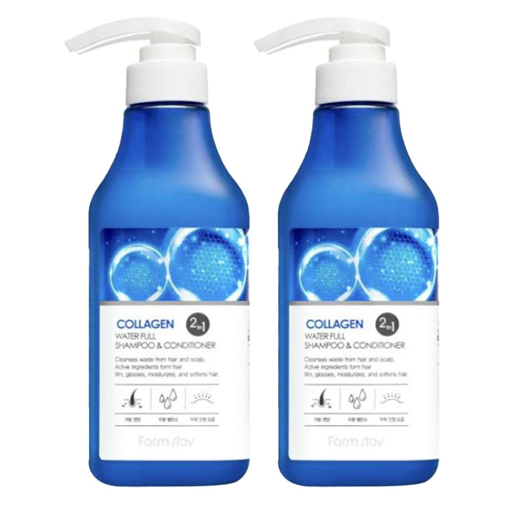 FARM STAY Collagen Water Full Шампунь и кондиционер 530 мл (3 варианта)