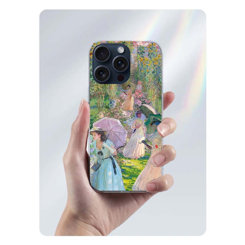 Прозрачный чехол для телефона с рисунком Клода Моне для iPhone 17 Air 16 Pro Max 15 Pro 14 Plus 17E 16E 11 13 12 Mini Чехлы Fundas Cell TPU