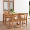 VidaXL 5-Piece Garden Dining Set 150 X 90 Cm Solid Teak Wood 3059933