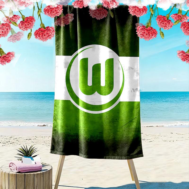 VfL Wolfsburg Print Beach Towel, Large Soft Quick Dry Towel for Beach Camping Swimming