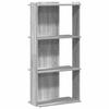 VidaXL Bibliothèque à 3 niveaux sonoma gris 60x30x120 cm, étagère, étagère à livres, étagère de rangement 860270