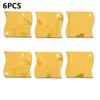 6Pcs Removable Acrylic 3D Wave Mirror Wall Sticker Home Decor Mural Decals