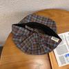 Grid Retro Trendy Print Newsboy Cap Windproof Warm Features Casual Streetwear