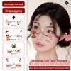Водонепроницаемые рождественские наклейки на лицо - Праздничные татуировки для детей: Идеально для карнавальных вечеринок за границей