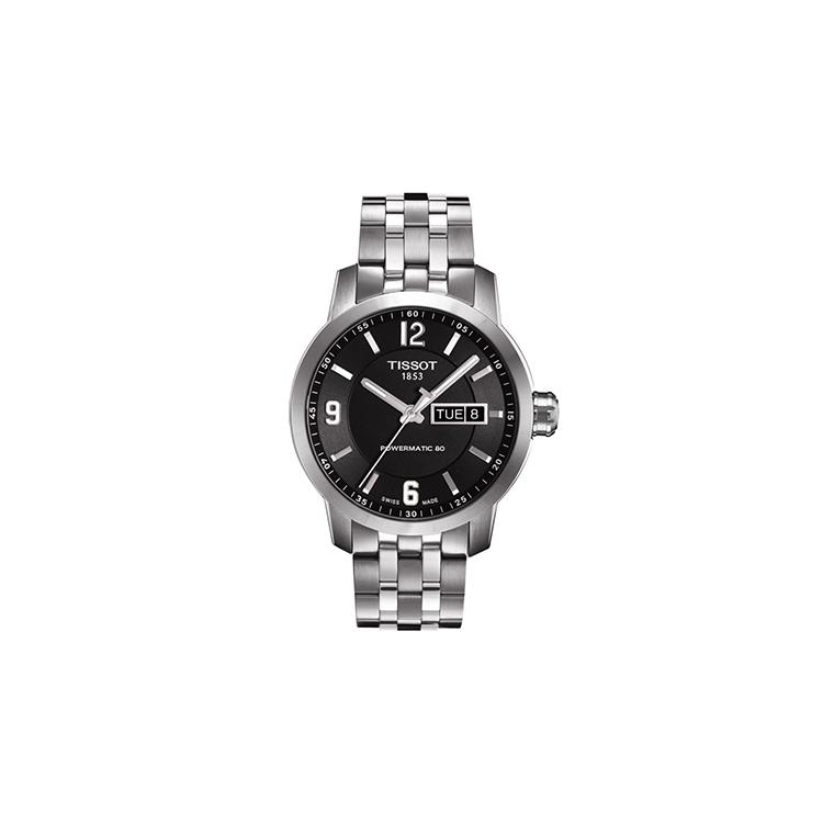 Tissot 200 Автоматические Механические Часы Мужские Часы 39мм Черный Циферблат Корпус из Нержавеющей Стали T055.430.11.057.00
