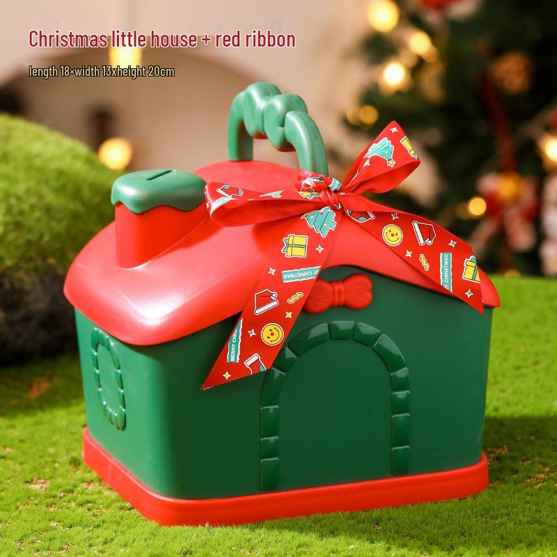 Рождественский Вечер Яблочная Подарочная Коробка - Креативная Упаковка для Конфет в Виде Маленького Домика для Детей