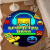 Geometry Dash: Dance To The Beat Round mat Home Decor, Chair rug For livingroom,Bedroom, doormat home decor Birthday Gift Christmas Gifts