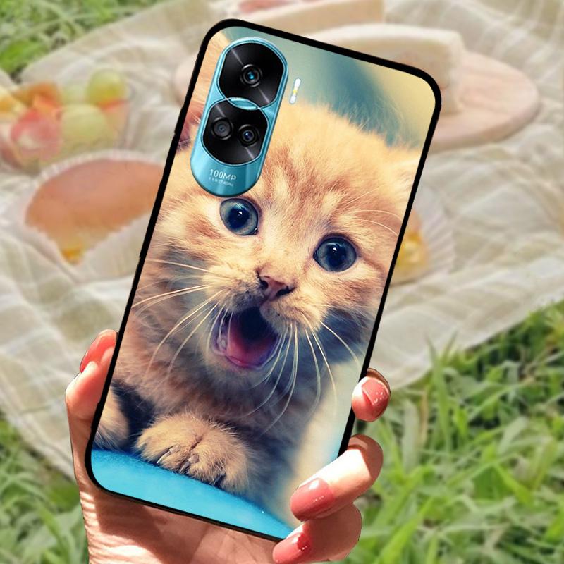 Чехол для Honor 90 Lite Honor90 Pro Силиконовый Расписной Мягкий Черный Чехол для Телефона Huawei Honor 90 Pro Оболочка 90Lite 5G Funda Coque