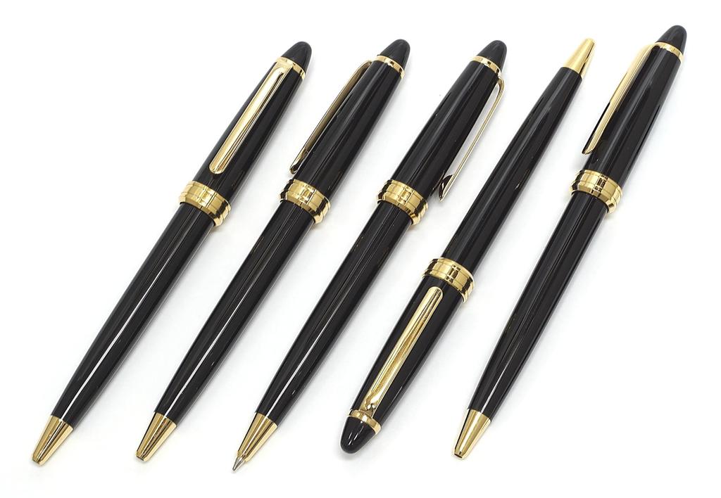 Коричневый кожаный пенал из зернистой коровьей кожи с выдвижной измерительной линейкой и шариковой ручкой Neo черного цвета D-600 в наборе, SASTYO-708W-600B-B