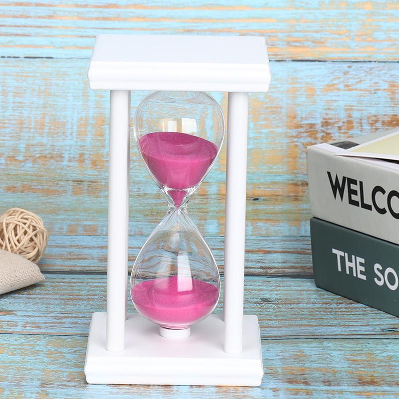 Multicolor Wooden Hourglass: 5/15/30 Minute Timer for Kids' Brushing & Creative Decor