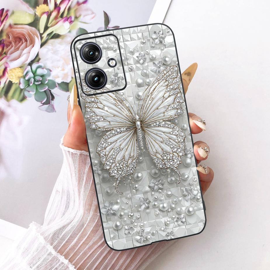 For Motorola Moto G54 G84 Case Luxury Butterfly New Painted Cover Soft TPU Phone Case For Motorola G84 G 54 MotoG84 MotoG54 Bags
