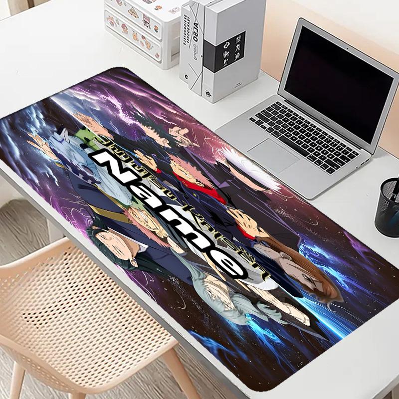 Custom Name Personalized Jujutsu Kaisen Pattern Mousepad, Laptop PC Desk Mat, Decorative Desk Mat for Home Keyboard Pad Gift
