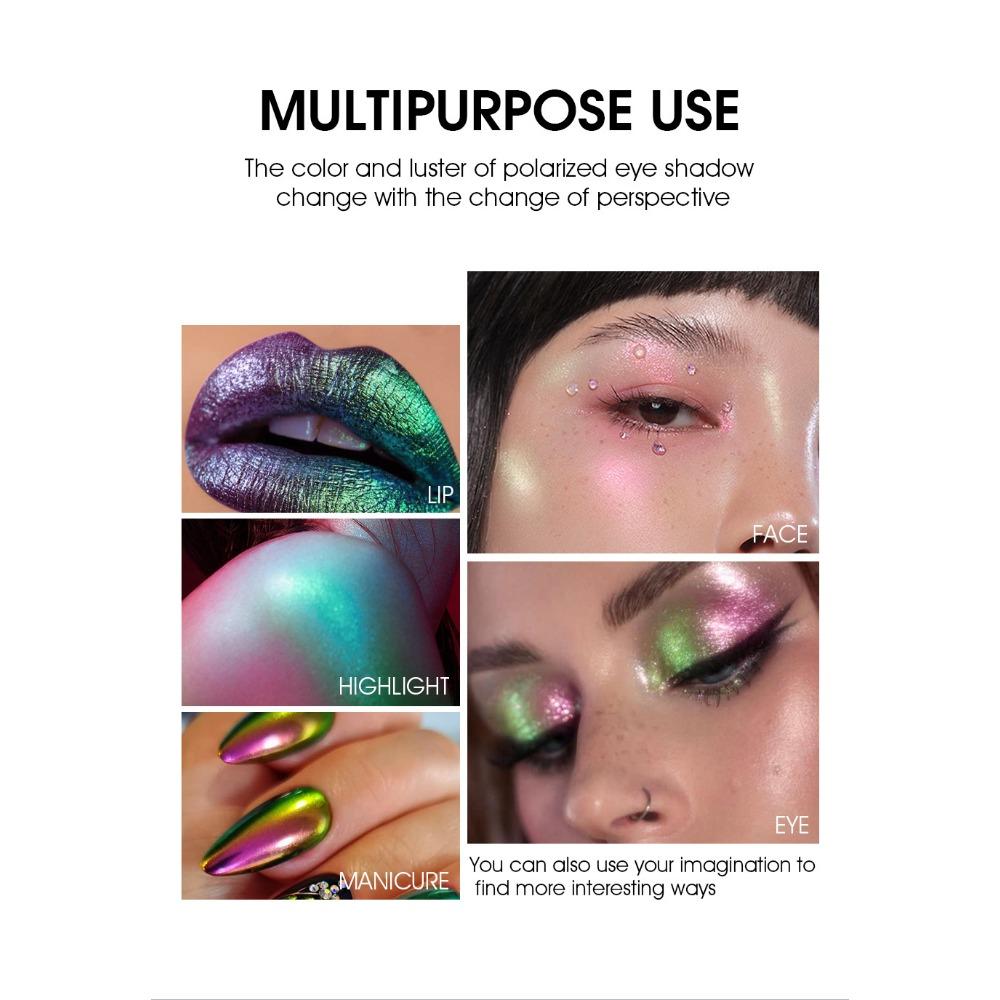 Langmanni Жидкие тени для век Discourage Dragon, трехцветные блестящие тени для век с бриллиантами