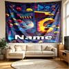 Custom Name Personalized PAC MAN Print Tapestry, Wall Art Decor, Bedroom, Dorm, Apartment, LivingRoom, Party Backdrop, Gift for Birthday