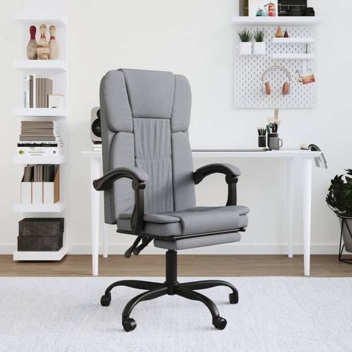 VidaXL Reclining Office Armchair Reclining Seat Computer Chair Adjustable Backrest and Footrest Office Furniture 349617