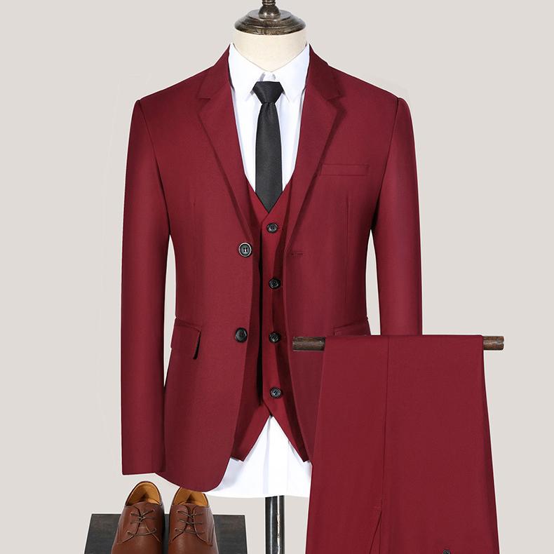 Men's Fashion Business 3-piece Suit Men's High-quality Suit Business Professional Youth Office Worker Formal Dress Suit