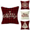 Festive Christmas Cushion Cover Featuring Adorable Reindeer And Snowflakes Design
