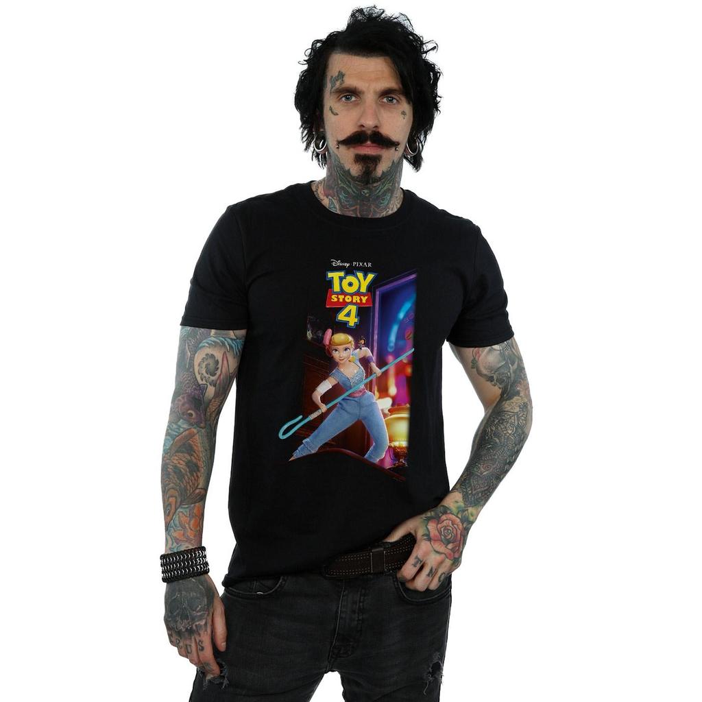 Disney Mens Toy Story 4 Bo Peep And Giggle McDimples Poster T-Shirt