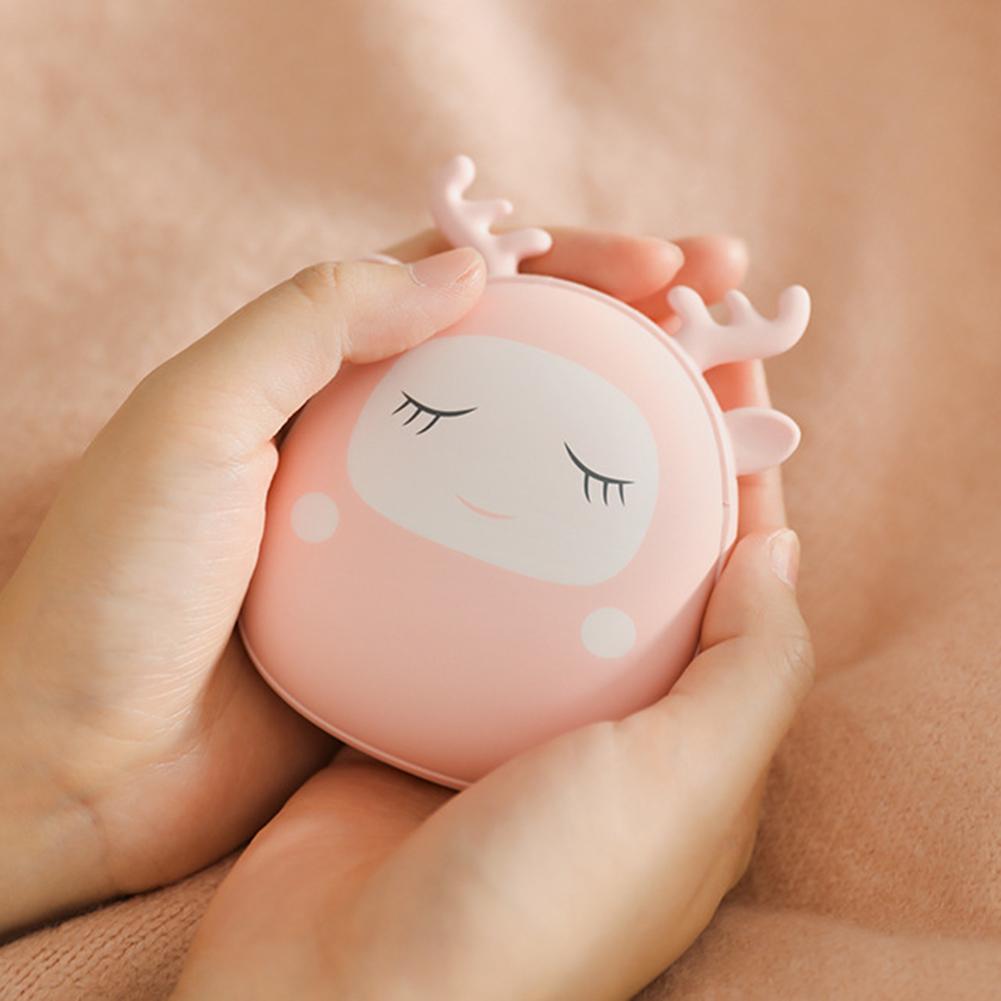 Портативный легкий 2 в 1 USB-зарядка для рук, мини-батарея для домашнего офиса, розовый