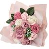 Poppy Nagoya Soap Bubble Artificial Comes with Clear Smoky Pink Flowers, Flowers, Flowers, Gifts, Presents, 12-Flower Bouquet, Roses, Approx. 26cm,