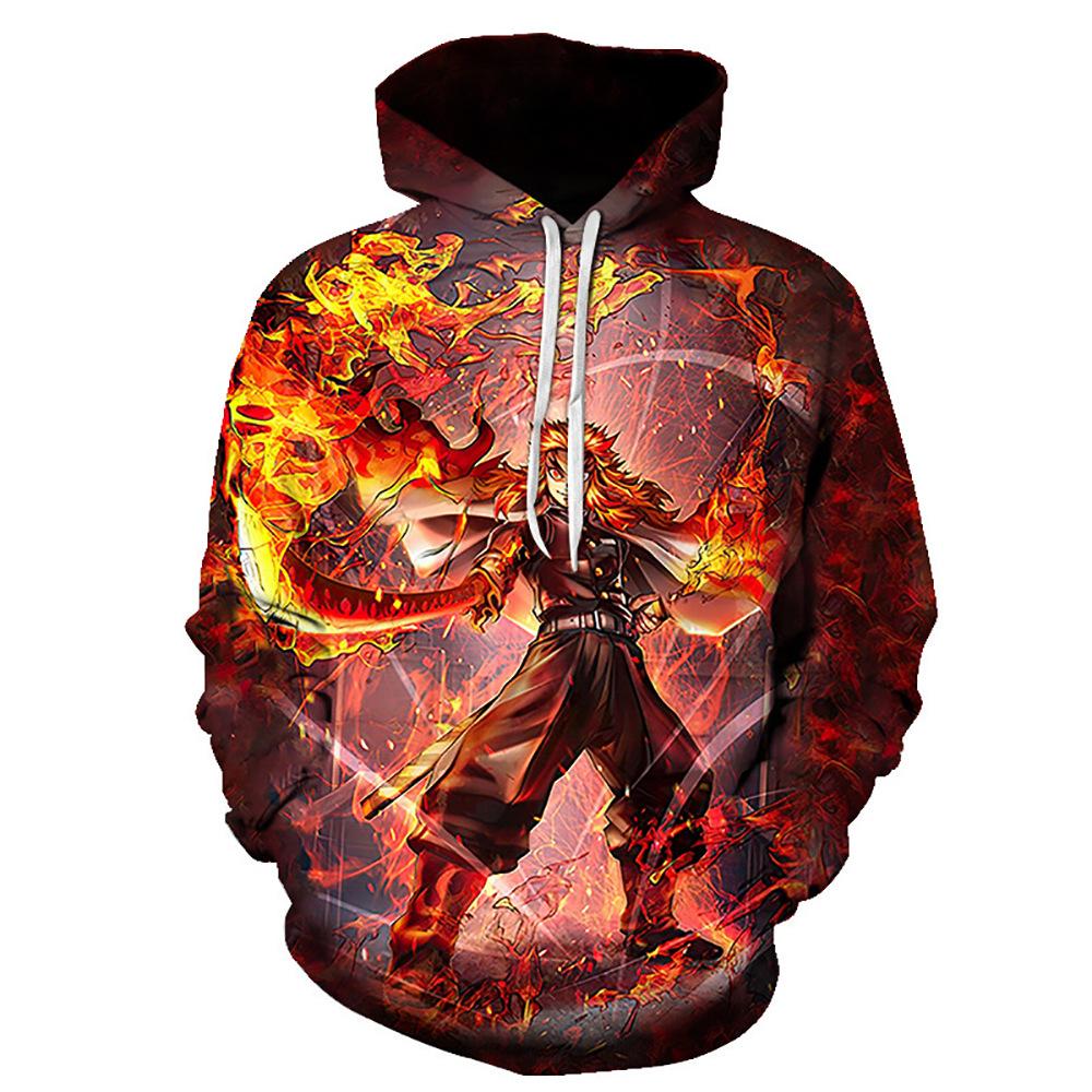 Аниме Demon Slayer Series 3D Printed Man's Spring New Style Hooded Long Sleeve Hoodie Fashion Casual Cotton Pullover Clothing