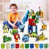 Digital Assemble Robot Transforming Children's Toys Deform Number Math Educational Toy