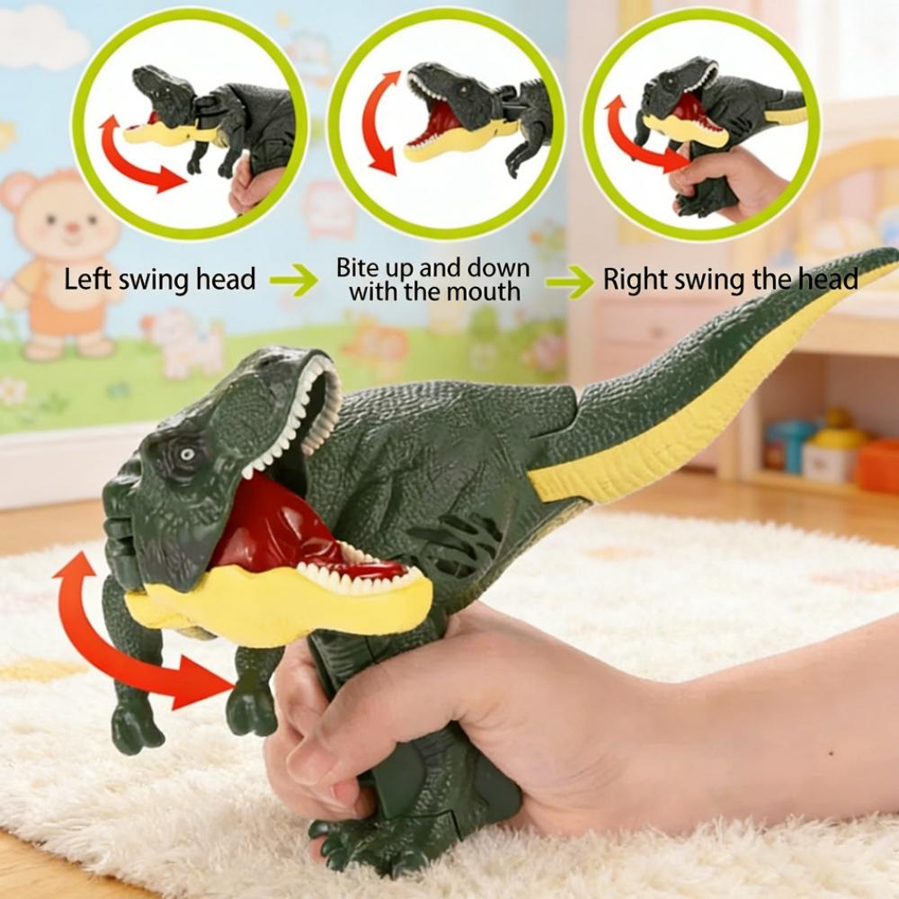 Электронный динозавр Тираннозавр T-Rex, нажимается, рычит, трясет головой и издает звуковые эффекты, интерактивный подарок для детей