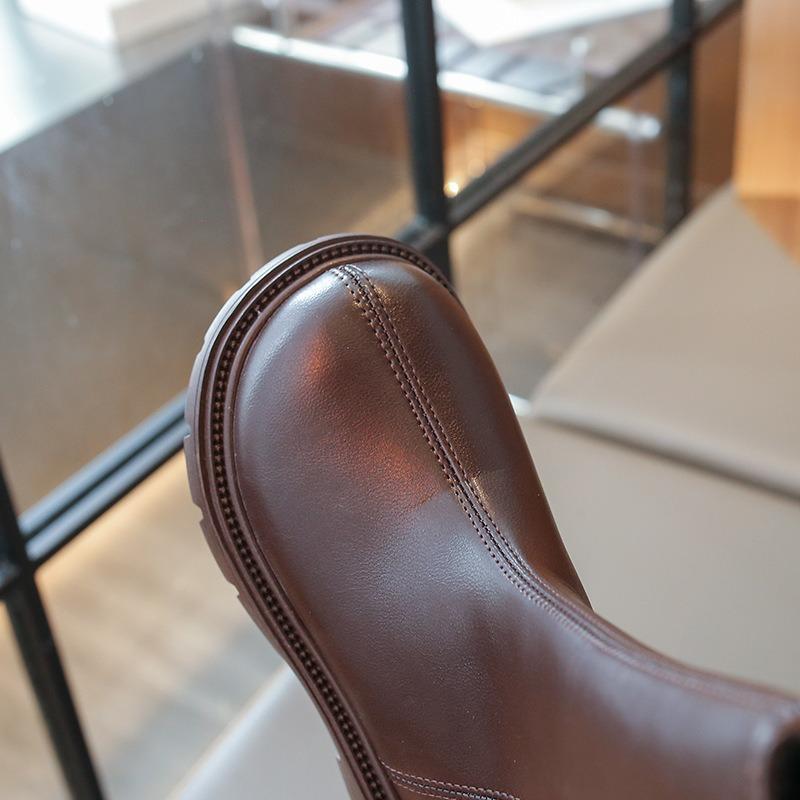 Сапоги для девочек из фланелевой ткани, два хлопка, высокие, осенне-зимние, новинка, рыцарские сапоги для маленьких девочек, корейская версия, детские хлопковые сапоги среднего и большого размера