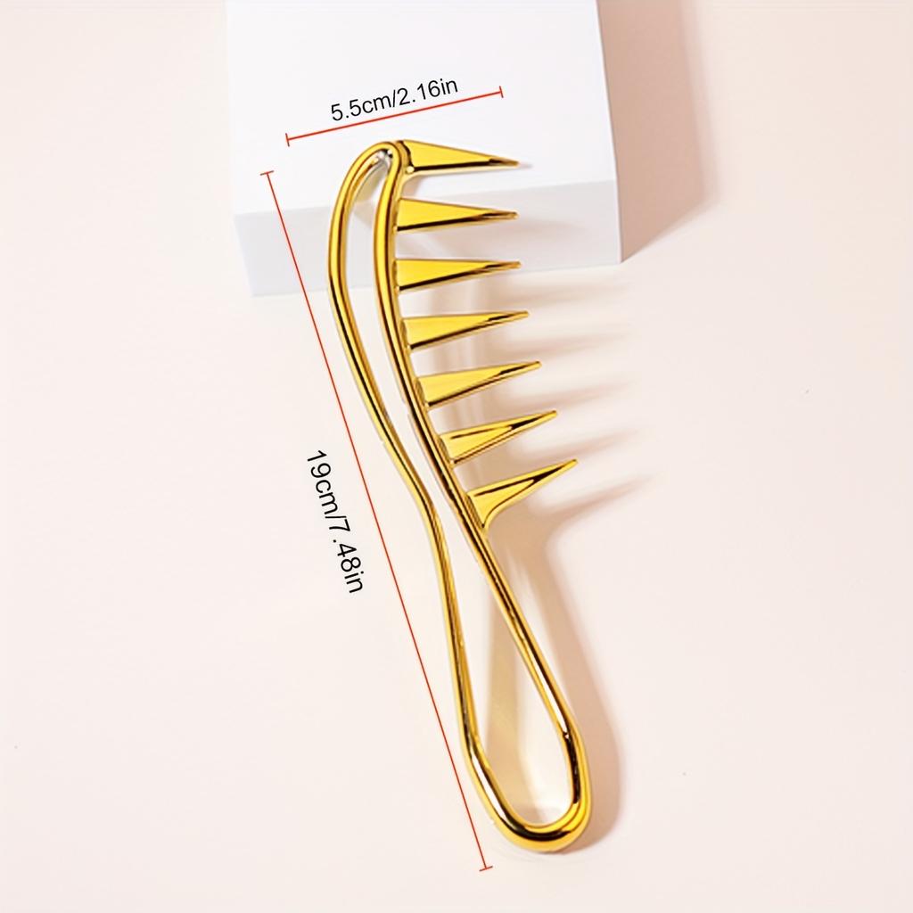 Расческа с широкими зубьями для кудрявых волос, распутывающая расческа для волнистых волос, ручка из АБС-пластика, подходит для влажных или сухих волос