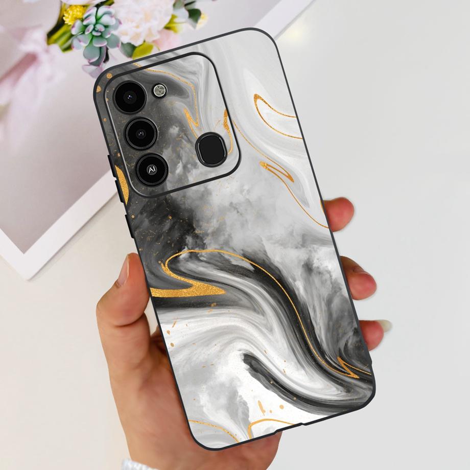 For Tecno Spark 8c spark8 Phone Case Spark GO 2022 Back Cover Matte Soft TPU Silicone Bumper Child Fashion Cartoon Pattern Funda