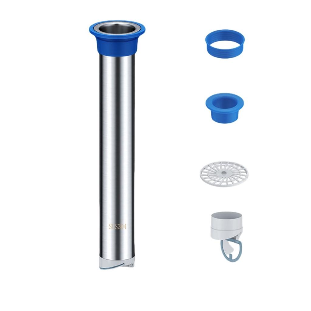 Удлинительная труба для канализации с защитой от запаха, дренажный сердечник из нержавеющей стали