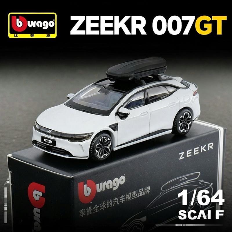Ббураго 1:64 ZEEKR 007GT Легковой универсал из сплава Модель автомобиля Литье под давлением Металлический Спортивный Новый энергетический автомобиль Модель автомобиля Симуляция Детская игрушка Подарок