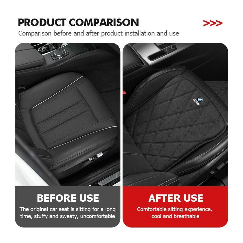 KHQB5 Car Leather Seat Cover Protector Anti-slip Seat Cushion Driver Front Seat Mat Protective Pad For BMW G30 G20 M3 M5 E91 E92 E93