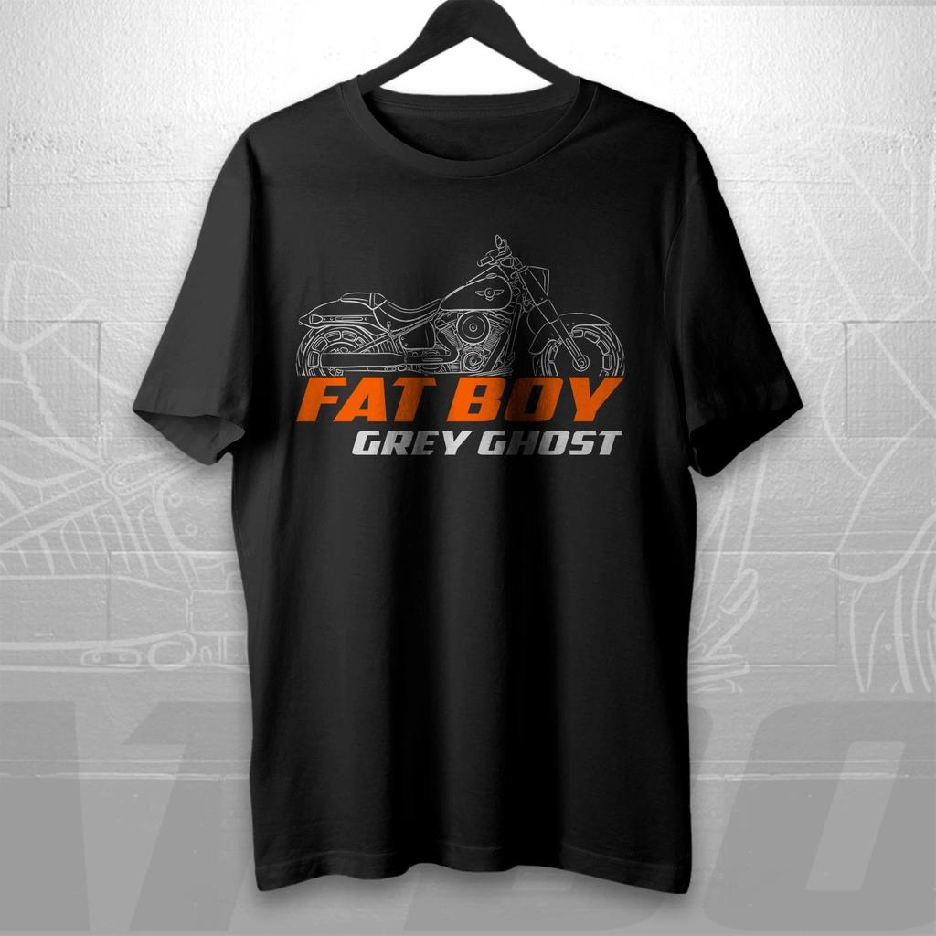 Harley-Davidson FLSTFI Fat Boy Grey Ghost 2025 Motorcycle T-Shirt for Riders