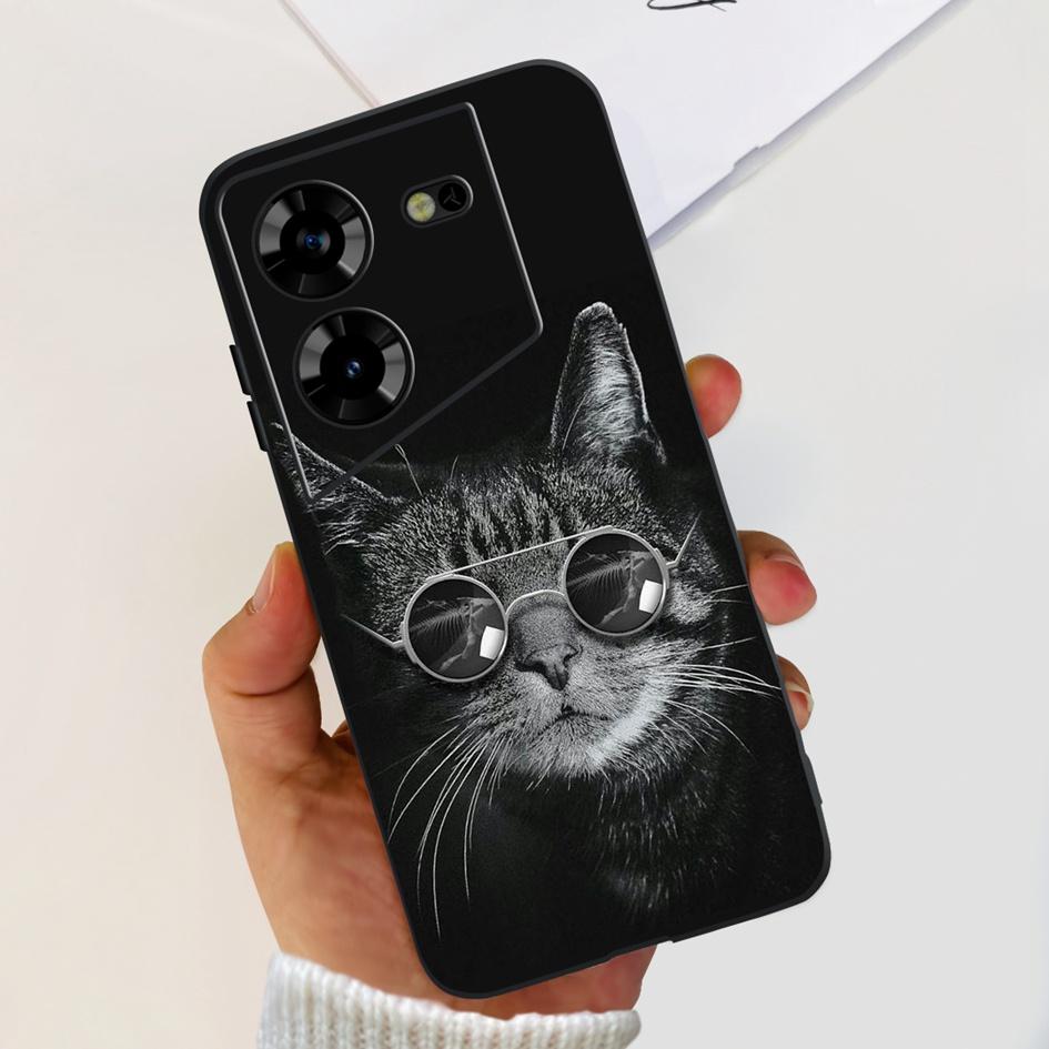 For Tecno Pova 5 2023 Case LH7n Fashion Butterly Flower Soft Silicone Phone Back Cover For Tecno Pova 5 4G Funda on Pova5 Bumper