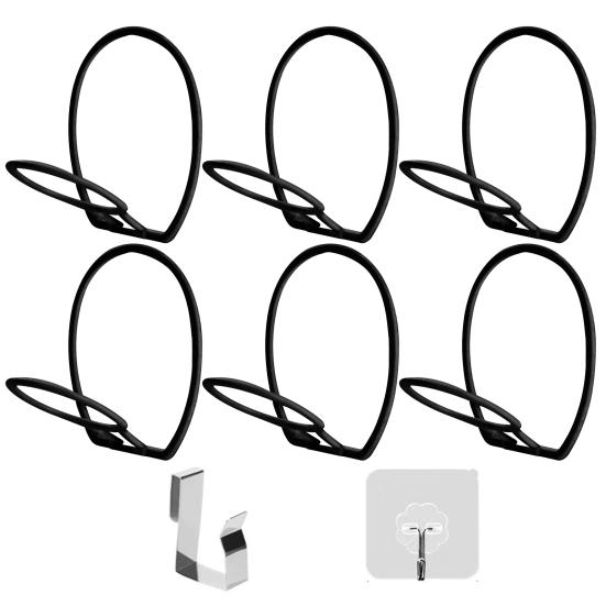 6Pcs Organize Foldable Convenient Easy To Install Over Door Wall Mounted Baseball Hat Rack Scarf Rack