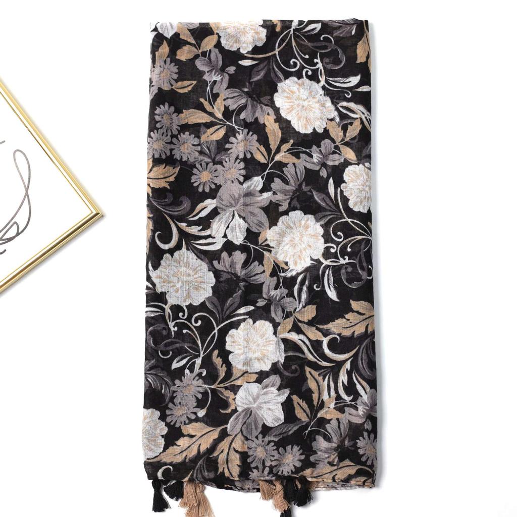 2024 Весна и Осень Зима Новый Хлопок И Конопля Длинный Тонкий Шарф Путешествия Универсальный Солнцезащитный Теплый Шаль Для Женщин