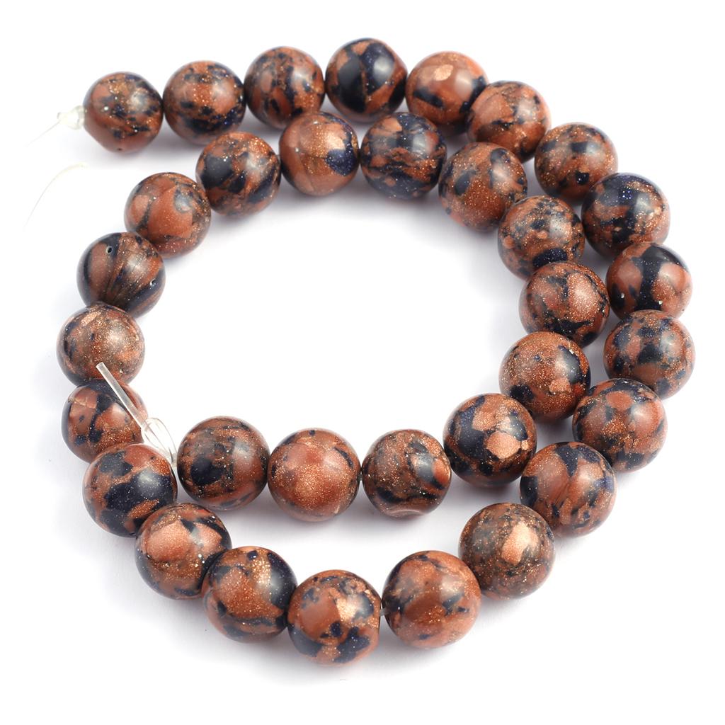 Isoaltion бусины из натурального камня Золотой лебедь круглые бусины для изготовления ювелирных изделий DIY ожерелье серьги браслет аксессуар