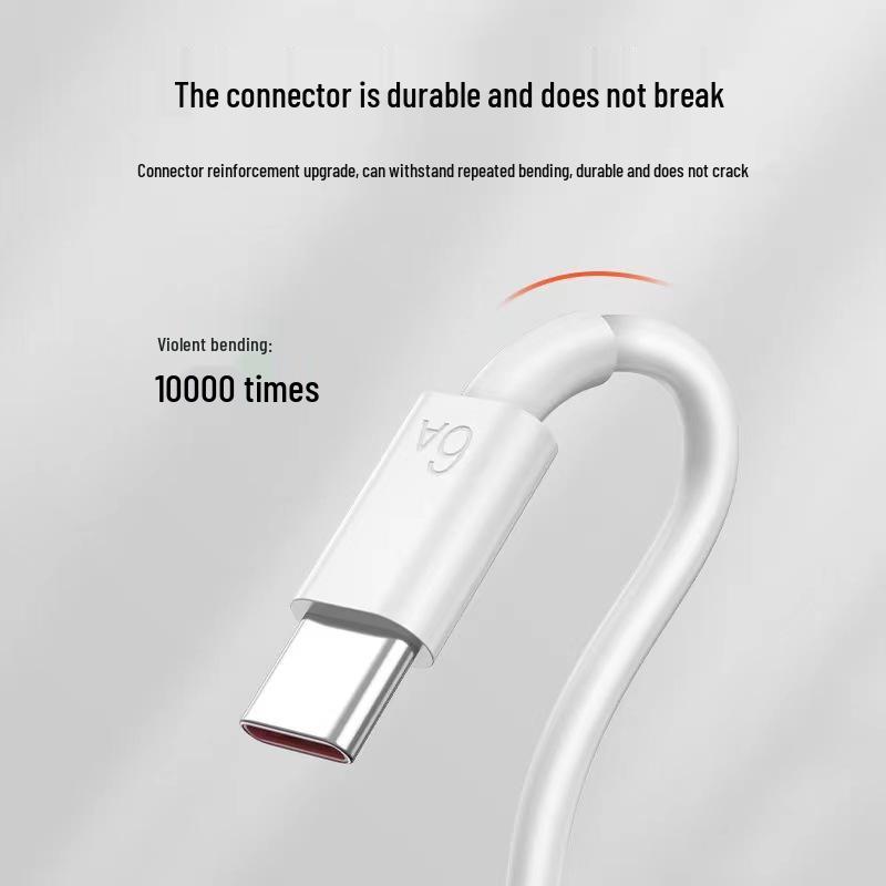 Кабель для сверхбыстрой зарядки Type-C 6A, 66 Вт Flash Charge, Совместим с Huawei