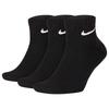 Nike 3P Everyday Cushion Quarter Socks Black X Men's [Size 25-27cm] [Color White] #SX7667-010