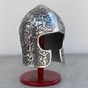 Medieval Knight Barbuta Helmet, Aluminum Costume Helmet