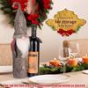 3 Pack Christmas Wine Bottle Caps, 3 Color Wine Bottle Decorations Santa Bottle Bags with Drawstring Christmas Party Decoration (27 x 13 cm)